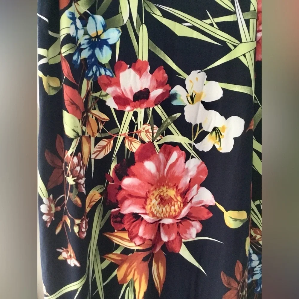 NWT Connected Apparel Plus Women’s Floral Print Polyester Maxi Dress; Size 24W - Picture 5 of 9